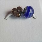 Authentic Qvc Sterling Ice Bead W/ Pugster Mom I Love You 2 Side Charm Lot B14