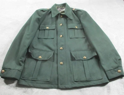 Vintage Montgomery Ward Military Dress Jacket Mens 42 Green Button Up Pockets - Image 1 of 4