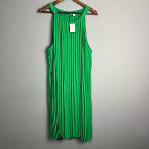 Cato Pleated Chain Halter Dress Sleeveless Party Chiffon Green Plus Size 26/28W - Picture 1 of 11