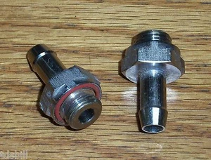 ZWEI 8 MM METRISCHE EDELSTAHL WIDERHAKEN ANSCHLUSS VERBINDER SCHLAUCH SCHLAUCH ARMATUR ADAPTER - Bild 1 von 4