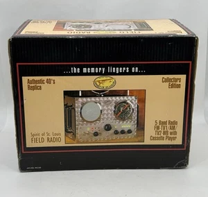 Spirit of St Louis RADIO DE CAMPO FM-TV1 AM TV2 Cassette Play De colección NUEVO EN CAJA - Imagen 1 de 7