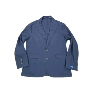 Polo Ralph Lauren Blazer Mens XL Blue Stretch Notch Collar Casual Dress Jacket - Picture 1 of 14