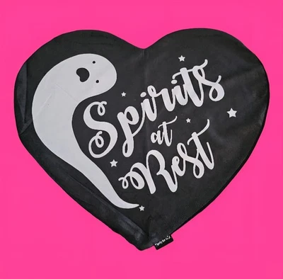 Spooky Box Club Sprits At Rest Heart Shaped Cushion - Image 1 of 2