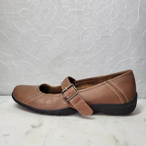 Natural Soul Naturalizer Mary Jane Damen-Flats Leder 8 braune Schnallenriemen - Bild 1 von 15