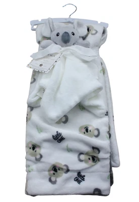 Manta de seguridad mDesign Koala Bear Lovey Set Little One blanca felpa suave nueva con etiquetas Foto 1 de 4