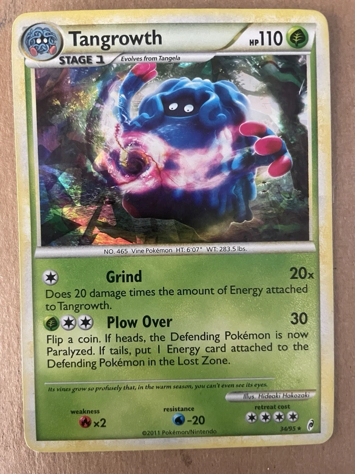 Tangrowth - 34/95 - Pokemon Call of Legends Holo Card Cracked LP - Image 1 of 2