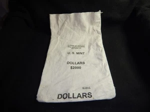 Vintage U. S. Mint Canvas Bank bag Dollars $2000.00 G.I.D.C. - Picture 1 of 7