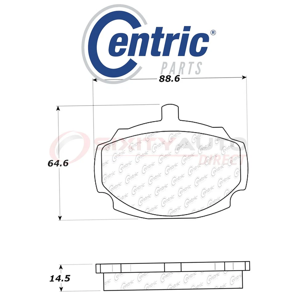Centric C-TEK Metallic Disc Brake Pads for 1970 Saab Sonett 1.7L V4 - Kit tt Foto 1 de 4