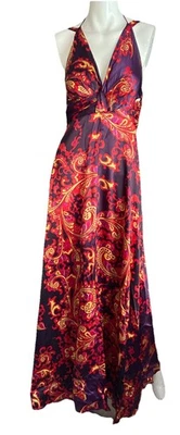 橡胶 Ducky 复古开口镂空火车长款连衣裙 尺寸 XS/S 美国制造 — 第 1/4 张图片