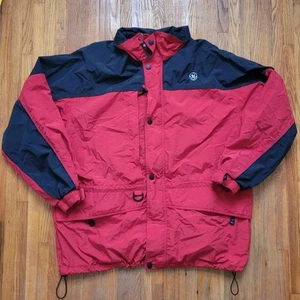 GE General Electric Red/Grey Windbreaker Jacket North End Ezem System XL - Picture 1 of 12