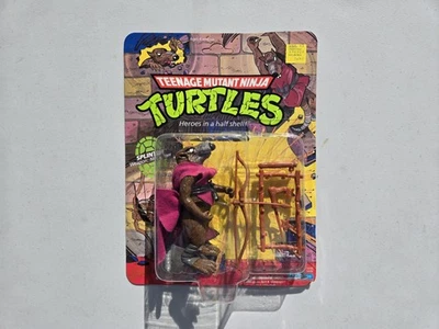 Figura de acción de colección TMNT Splinter 1988 100 % completa Playmates con tarjeta Foto 1 de 4