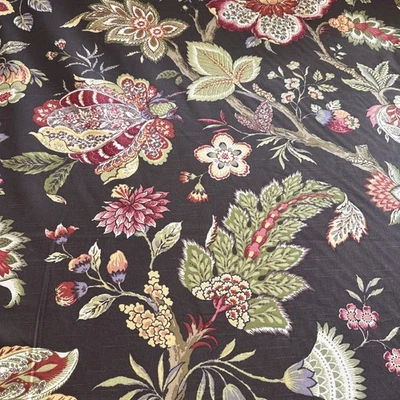 BRAEMORE Botánico Tropical Floral Marrón Tela Art Deco Patio Moderno Foto 1 de 4