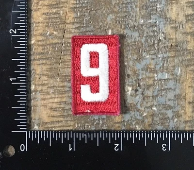 Vintage Number 9 Nine Boy Scouts Troop Pack Iron-On Patch BSA Red/White - Image 1 of 2