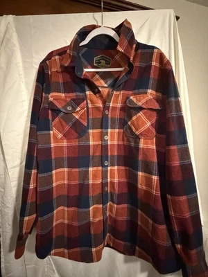 Freedom Foundry Men’s Flannel orange/blue/red sz XL - Image 1 of 4