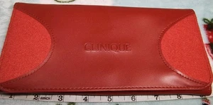Clinique Red Bifold Jewelry Organizer Storage Travel Case 8.5" - Foto 1 di 3