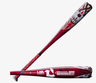 Bate de béisbol 2023 DeMarini Voodoo One Piece 11 EE. UU. 29 pulgadas 18 onzas rojo negro Foto 1 de 4
