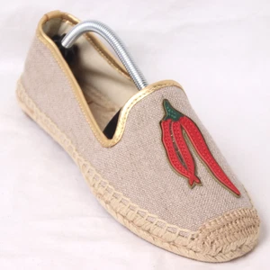 Tory Burch Zapatos Planos Para Mujer 8.5US Chile Cactus Lona Natural Alpargatas - Imagen 1 de 15