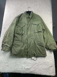 Chaqueta de campo militar vintage M-65 para hombre verde oliva grande poliéster - Imagen 1 de 8