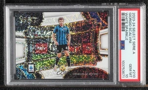 2023 Select Serie A Field Level White Sparkle Prizm Giorgio Scalvini #210 PSA 10 - Picture 1 of 3