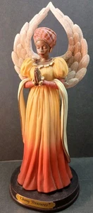 Ebony Treasures Black African American Serenity Prayer Angel Statue Figurine  - Picture 1 of 14