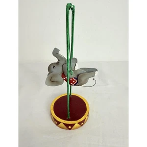 Estatuilla pintada artesanalmente elefante acrobático de metal circo vintage - Imagen 1 de 14