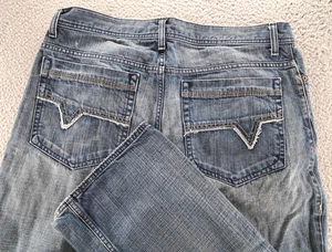Jeans uomo Inc International Concepts Rio vita bassa bootcut 36x34 blu invecchiato - Foto 1 di 15