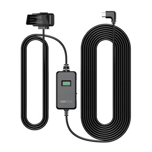 VANTRUE Câble d'alimentation filaire dur USB 10 pieds type C écran LED OBD, 3 vitesses... - Photo 1/8