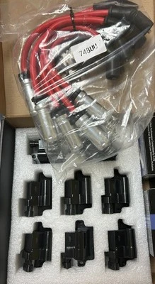 Juego de 8 bobinas de encendido nuevas con 8 cables de bujía para Chevy GMC D581 UF271 Foto 1 de 4