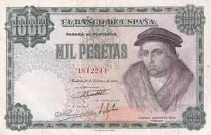 CRBS2933 BILLETE ESPAÑA 1000 PESETAS 1946 RESTAURADO - Imagen 1 de 2