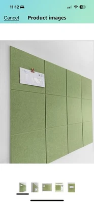 Large Cork Board Alternative - 48" x 36" 12 Pack Felt Wall Tiles No Adhesive - Image 1 of 4