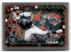 2024 Topps Holiday Ezequiel Tovar #H107 Silver Glitter Colorado Rockies - Picture 1 of 2