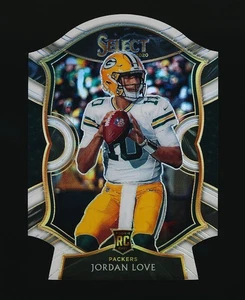 2020 Panini Select Concourse White Prizm Die-Cut Jordan Love #47 RC Packers - Bild 1 von 2