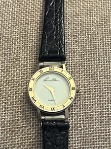 Vintage Anne Klein Damen Römeruhr Quarz Schweizer Gehäuse - schwarzes Leder - Bild 1 von 8