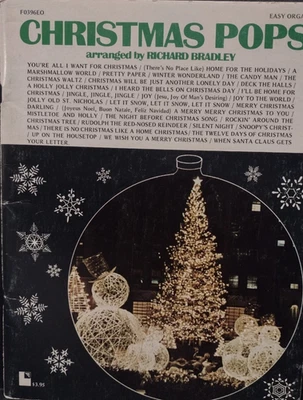 Richard Bradley Christmas Pops Easy Organ Music Songbook - 89 Pages (1974) - Image 1 of 4