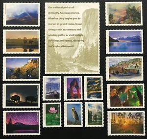2016 Scott #5080 a-o - Forever - NATIONAL PARKS -Set of 16 Singles - Mint NH - Picture 1 of 1