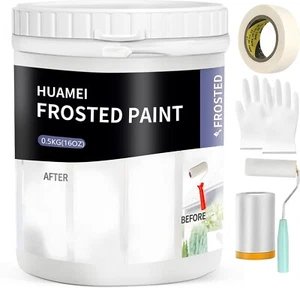 Frosted Glass Paint for Windows Privacy Paint, 16oz Waterproof & UV Resistant - Picture 1 of 7
