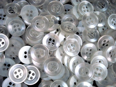 Buttons 14mm Natural 45pc Sewing 4 Hole Shirt Crafts Dressmaking  - Image 1 of 2