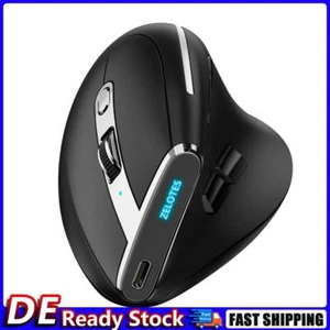 F-36 Vertikale Maus 2400 DPI 8 Tasten Bluetooth-kompatibel Mäuse (Schwarz) Deu - Afbeelding 1 van 12