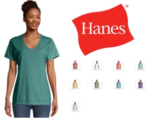GDH125 Hanes ComfortWash Ladies' V-Neck T-Shirt - Picture 1 of 6