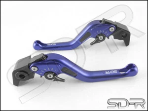 Kawasaki Z900RS 2018-2019 Carbon Fiber inlay Short SDR Adjustable Levers Blue - Picture 1 of 1