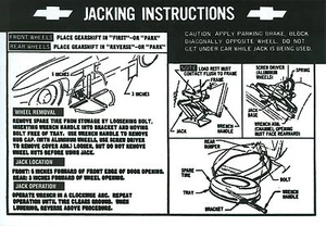 1967  CORVETTE JACK INSTRUCTION  DECAL - Picture 1 of 1