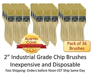2" Chip Brush 36 Pack : Disposable 2 Inch Industrial Grade for Resin Glue Epoxy - Picture 1 of 4