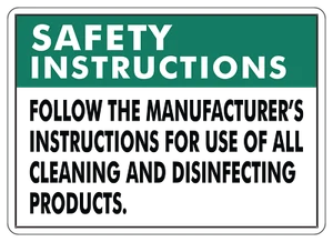SAFETY INSTRUCTIONS: FOLLOW THE MANUFACTURER'S | Adhesive Vinyl Sign Decal - Picture 1 of 4