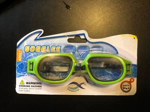 Gafas de natación Swimgear ajustables NUEVAS lentes de PC sin látex marco verde claro - Imagen 1 de 2