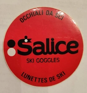 VECCHIO ADESIVO STICKER -SCI SALICE SKI GOGGLES LUNETTES - ANNI 80 VINTAGE (CC7) - Foto 1 di 1