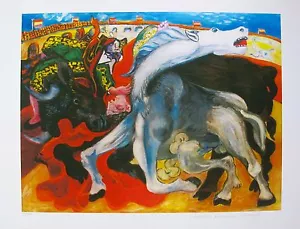 Pablo Picasso BULLFIGHT TOREADOR Estate Signed Limited Edition Giclee 20" x 26" - Picture 1 of 3