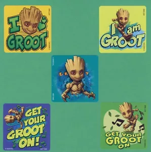 10 Adesivi Grandi Guardiani della Galassia Baby Groot - Bomboniere - Ricompense - Foto 1 di 1