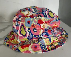 The Childrens Place Hat Size 7-8 Butterfly & Flowers Girls Bucket NWOT - Picture 1 of 3