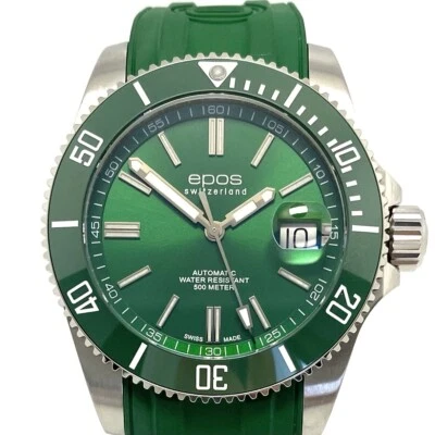 EPOS SPORTIVE Diver 3054GR indicador automático de data verde excelente estado - Imagem 1 de 4