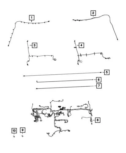 Módulo de piezas de cableado de panel de instrumentos Ram 2500 genuino Mopar 2015 68236808AD Foto 1 de 1